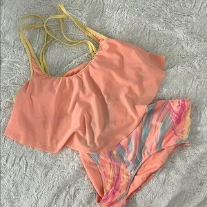Island Soul Peach and Multicolor Bikini